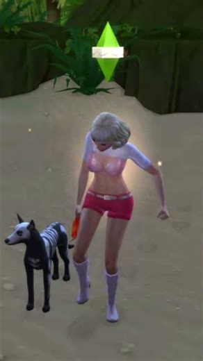 she REALLY doesnt like to walk the dog #thesims4 #clip