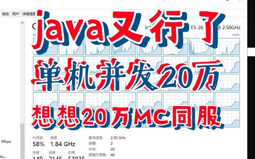 【java虚拟线程】单机并发20万！基础安装到跑通IO密集型，游戏服务器开发，JDK安装，java网络编程基础。新版java并发能力压力测试。