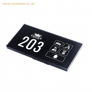 [Hot Item] 86mm Small Doorplate Smart Hotel LED Room Number Displays Electronic Doorplate
