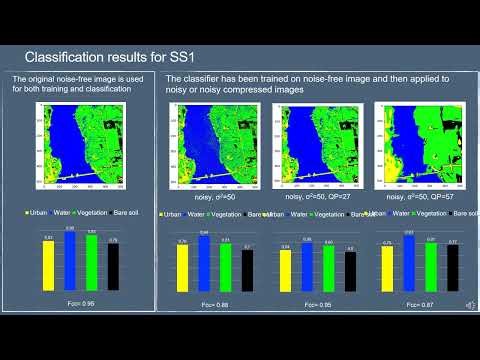 Classification of noisy three-channel remote sensing images compressed by Versatile Video Coding