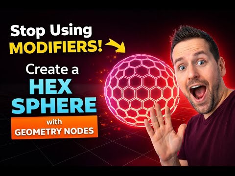 How to Make a Hexagon Sphere in Blender Geometry Nodes Only
