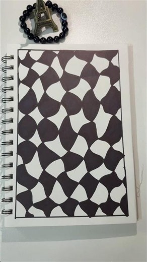 Satisfying easy pattern design #art #shorts #pattern #doodle #zen #drawing