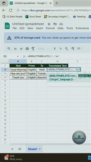 Stop Using Google Translate! Do THIS in Sheets instead 😱