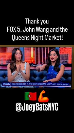 Joey Bats Natas on Instagram: "Thank you @fox5ny @bianca.peters @natasha_verma John Wang and @queensnightmarket ! We love being a part of the QNM community of vendors! 9 years for us! . #queensnightmarket #joeybatscafe #nyc #queens #fox5"