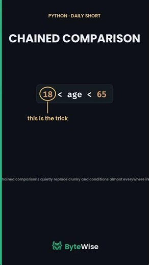 Python Lets You Write 1 ‹ x ‹ 10 #Shorts