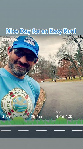 Easy 4.5 miles with some strides thrown in. I'll take December temps in the 50s as well! 🏃‍♂️😎👍 #runcoachmike #runtok #runningtok #runnertok #tiktokrunners