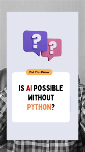 Saksham Digital Technology on Instagram: "Is AI possible without Python? 🤔 Yes! While Python is popular, AI can also be built using other languages like R, Java, and C++. But Python still makes it faster and easier to learn AI 🚀 Start your AI journey with Saksham Digital Technology today! #AIWithoutPython #LearnAI #ArtificialIntelligence #PythonForAI #TechEducation"