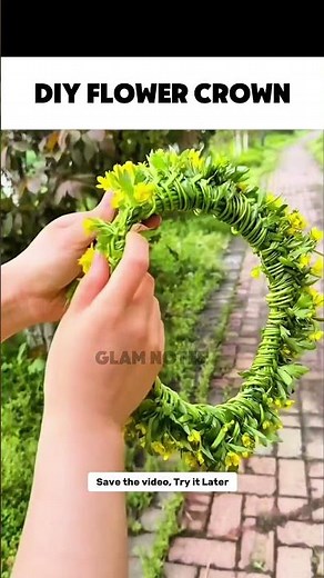 DIY Floral Crown 🌿#FlowerCrown #DIYFlowerCrown #Cottagecore #Fairycore