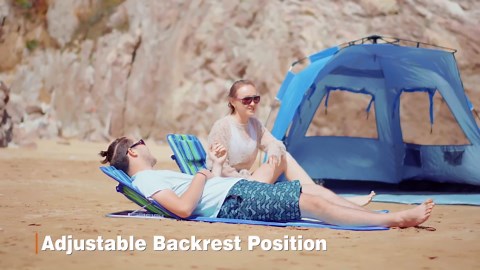Giantex Beach Chairs for Adults 2 Pack Set with Side Table, Folding Lounge Chairs, 5 Position Adjustable Lawn Chair for Sunbathing, Patio Chaise Lounge Lightweight Backpack Camping Chairs (Navy)