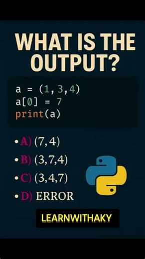 python tuple #coding #learnwithaky #python #cprogramming #pythonchallenge