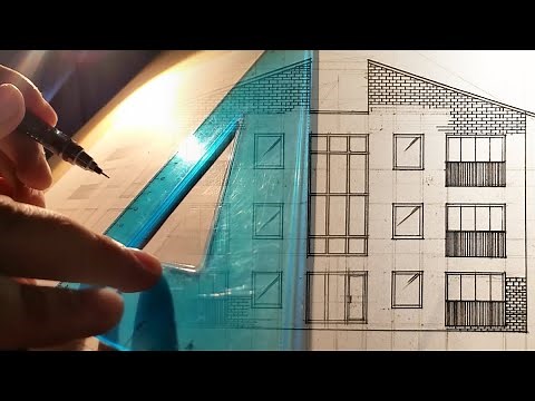 Technical Drawing Building Elevation By Hand