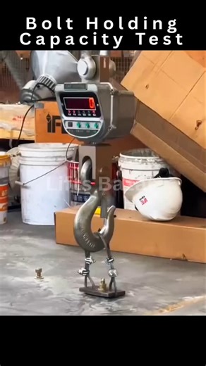 Lifts Bazar on Instagram: "Bolt Holding Capacity Test The Bolt Holding Capacity Test refers to methods used to determine how much load a bolt or anchor can sustain before failing or pulling out from the material it is embedded in (e.g., concrete, steel, wood, or composites). Here’s a quick overview of how such a test is typically performed: --- Types of Bolt Holding Capacity Tests: 1. Pull-Out Test: * Measures the tensile load required to pull the bolt out of its anchor material. * Common in con