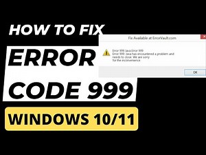 999 Application Error in Windows 10 / 11 Fixed