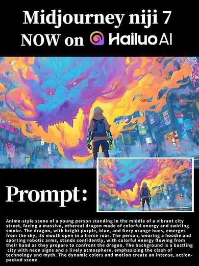 Midjourney niji 7 is now on Hailuo AI 🎨✨ Create Stunning & Healing Anime Scenes in Seconds!