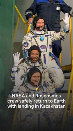 A NASA-Roscosmos crew safely returned to Earth on Sunday after spending 241 days aboard the International Space Station. NASA astronaut Chris Williams and Roscosmos cosmonauts Sergei Kud-Sverchkov and Sergei Mikaev landed in Kazakhstan aboard the Soyuz MS-28 spacecraft after an eight-month mission. It was the first spaceflight for Williams and Mikaev, and the second for Kud-Sverchkov. The mission is part of ongoing crew exchange agreements between NASA and Roscosmos, which continue to support In