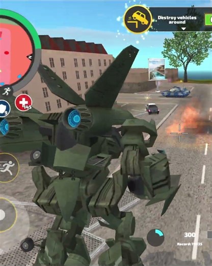 Rope Hero Vice Town (Transformer Jet Airplane fly with Helicopter robot airplane stadium) #shorts