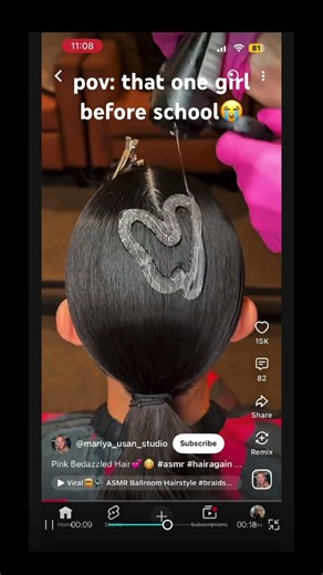 she be having ball style hair😭￼