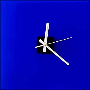 CUTTI Square Klein Blue Wall Clock – 11.8 Inch Non-Ticking Silent Battery Operated Wall Clock Modern Simple Style Decor Clock for Home/Office/School/Kitchen/Bedroom/Living Room
