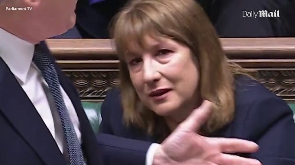 Moment TEAR rolls down Rachel Reeves's face at PMQs