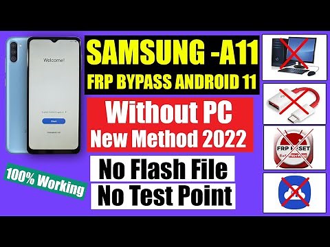Samsung A11 FRP Bypass Android 11 Without PC New Method 2022