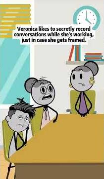 Veronica likes to secretly record conversations while she's working. #shorts