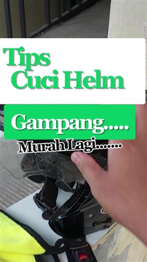 SIMPEL, MUDAH, HEMAT Cuci Helm . Buat kalian yang helmnya dah bau, jamuran, dan gatel gatel, tenang kita mau kasih tips cara nyuci helm yang gampang mudah dan simple . . . #cuci#helm#simple#mudah