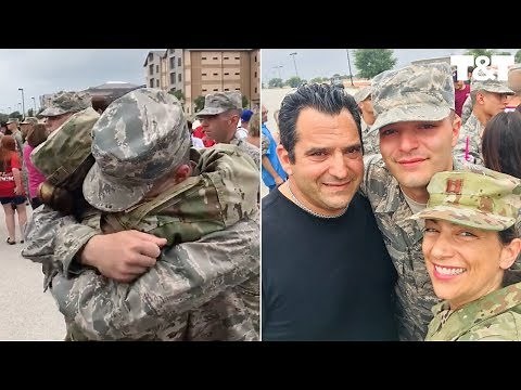 Emotional Reunion Between Military Mom And Son At 'Tapping Out' Ceremony
