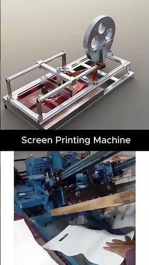 Screen Printing Machine #mechanism #3ddesign #engineering #mechanic #mechanical