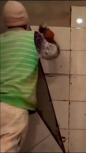 Diagonal Cut Stair Wall Tiling – Clean and Precise Finish #ceramic #tiles #diy