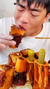 MUKBANG eating ASMR - Very yummy special roasted big bone marrow eating show 😻😻😋 | Eating Lover
