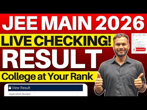 LIVE- JEE Main 2026 CUT OFF😱 | JEE Mains 2026 Result Live Checking 🥳 | JEE Main 2026 Rank vs College
