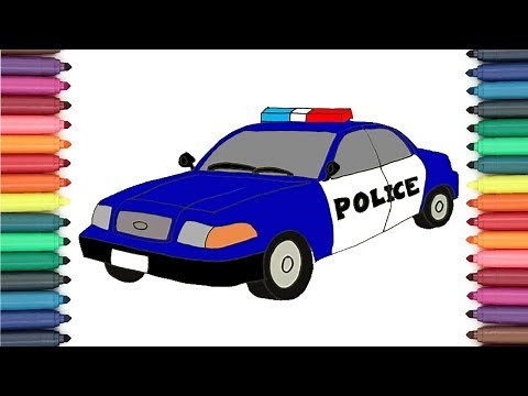 How to Draw a Police Car for Kids Step by Step | Easy Draw Tutorial