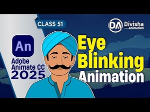 REALISTIC Male Character Eye Blink Animation in Adobe Animate CC just in 10 minutes