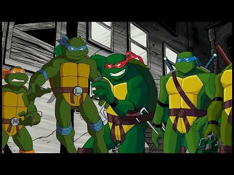 Ninja Turtles 1987 and 2003 meet the original Eastman and Laird turtles. (Turtles Forever 2009)
