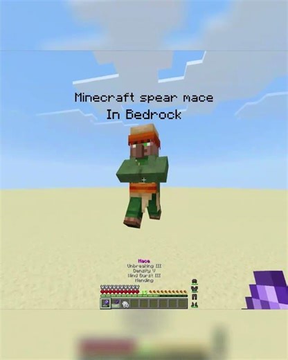 Spear Mace On Bedrock VS Java