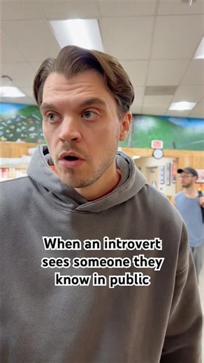 When an introvert sees someone they know in public