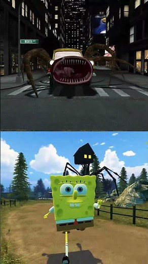 CAR EATER VS SPONGEBOB - Meme Coffin Dance | Subscribe 👇 | #shorts
