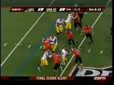 Oregon State UPSETS #1 USC - High Quality - Part 1 - 9/25/08