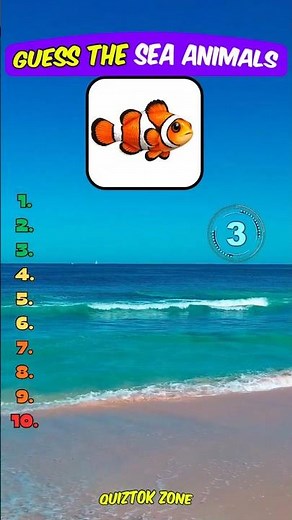 Guess the Sea Animals Quiz | Easy to Impossible Ocean Challenge! 🌊🐠 #quizshorts #quiz