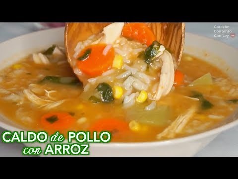 Chicken Broth with Rice and Vegetables - How to Make Chicken Broth with Rice | Mexican Food