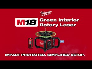 M18™ Green Interior Rotary Laser Level Kit w/ Remote/Receiver & Wall Mount Bracket