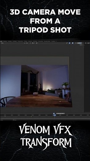 3D Camera Move From A Tripod Shot #vfx #blender #compositing #nuke