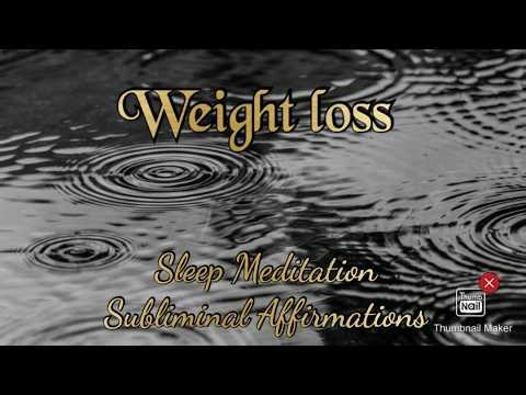 Sound of Sleep ~ Sleep meditation ~ Rain and Subliminal affirmations for Weight loss 8 hours