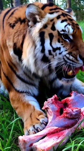 Fierce Feline's Fleeting Peace by Tropical Stream 🐅🌊✨