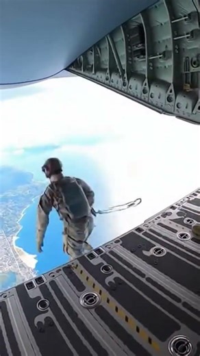 Trained USA military dog jumps from plane part 3