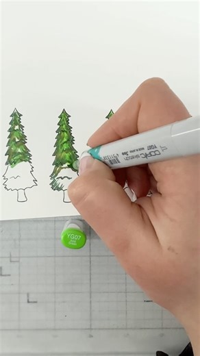 Satisfying Copic Marker Blending on Bears and Trees #asmr #coloring