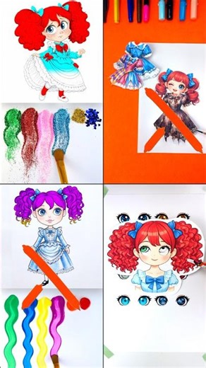 Poppy Playtime Color & Style Mix ✨ Hair, Eyes & Outfit Challenge! #poppyplaytime