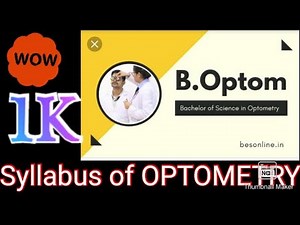 Part 1 SYLLABUS of bachelor of OPTOMETRY Semesters , subject,