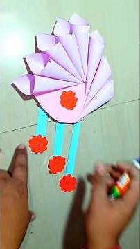 simple hand made paper cone flower craft/easy hand made craft//#trending #papercraft #views#viral