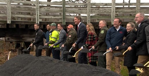 Gov. Youngkin visits Damascus for groundbreaking on Creeper Trail rebuild